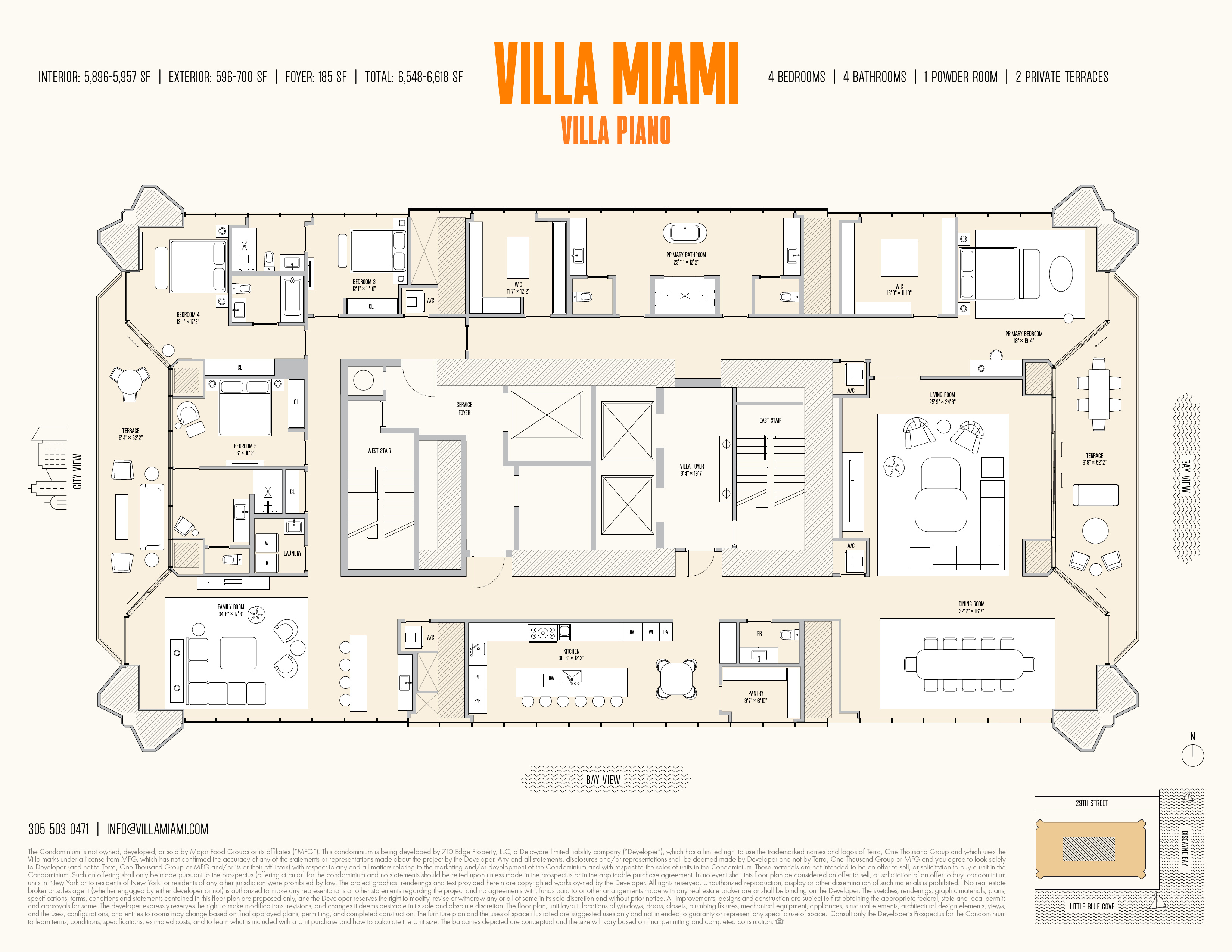 Full-floor 4 Bedroom layout